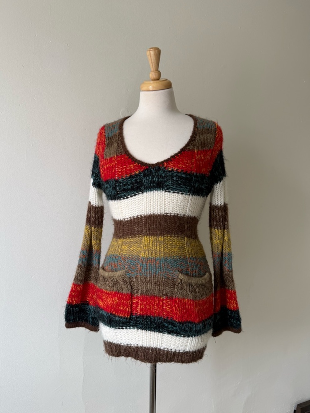Hot & Delicious Multicolor Chunky Knit Sweater Size S